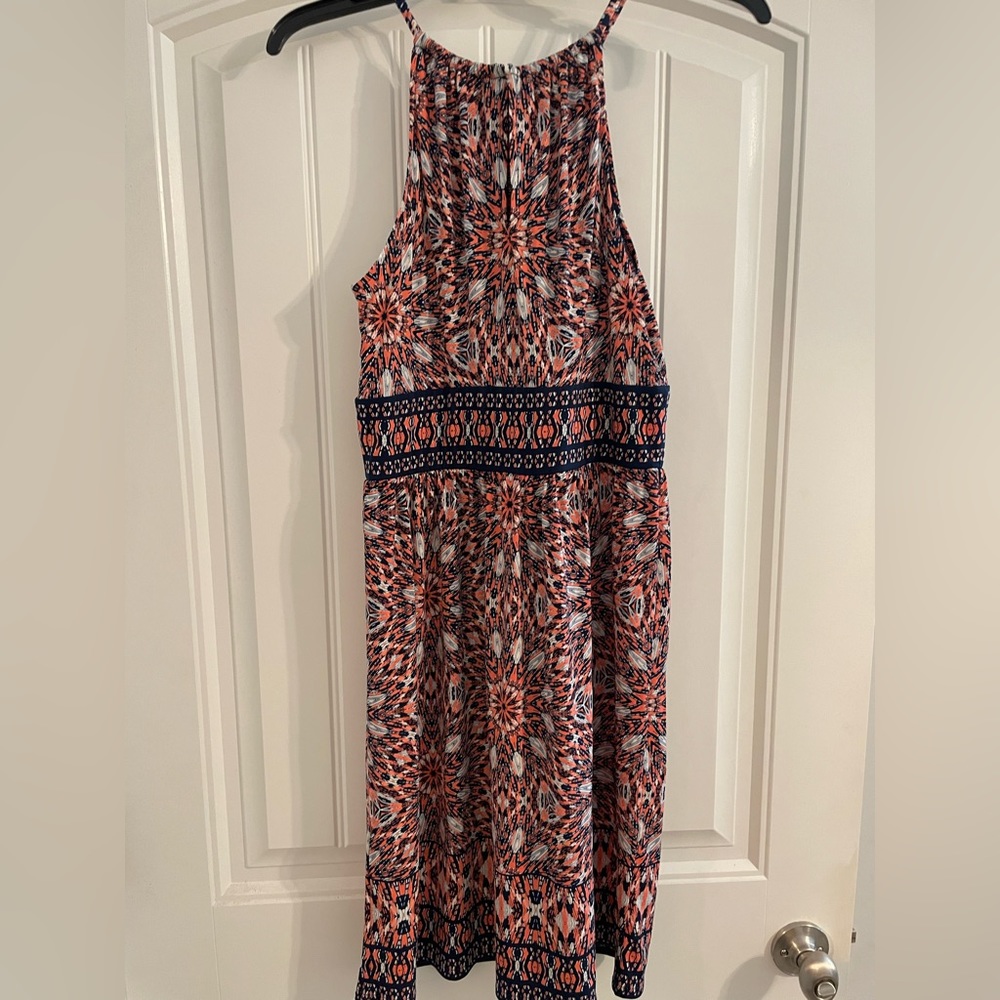 Saks 5th Ave. London Times Dress size 6 (orange and navy)